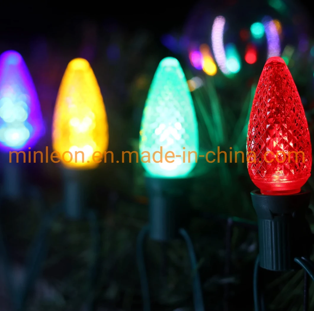 Christmas Decorative Strawberry C9 Faceted LED Light Bulb