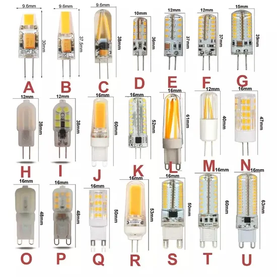 Energy Saving Light AC220/110V DC12V/24V 1.1W 1.2W 1.3W 1.5W 1.8W 2W 3W 5W 5.5W 6W Silicon PP G4 G9 Capluse LED Bulb Light with 3000K 4500K 6500K